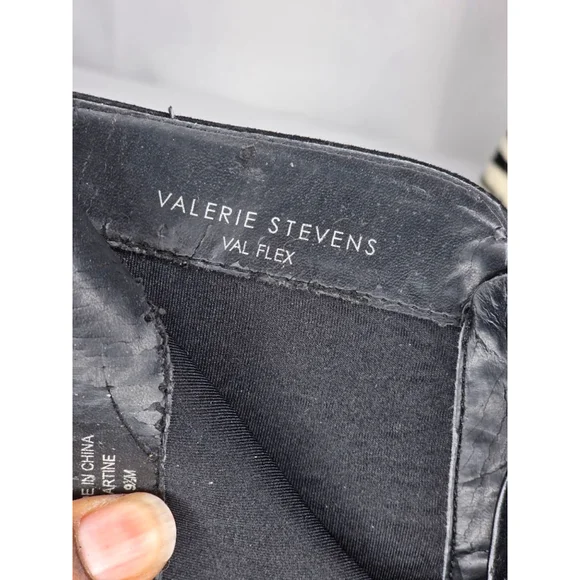 VALERIE STEVENS Black White Zebra Print Ankle boots Women's Size 10 - Picture 4 of 8